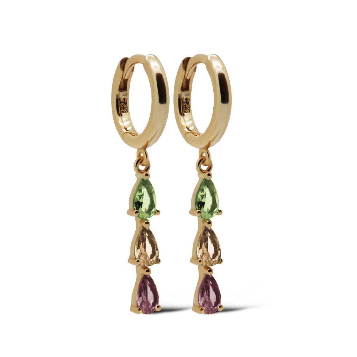 Karma Oorbellen Amelie Olive goldplated