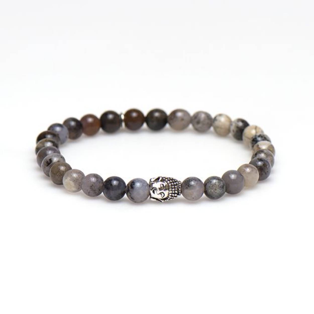 Silver Logo Bead Lavender Buddha