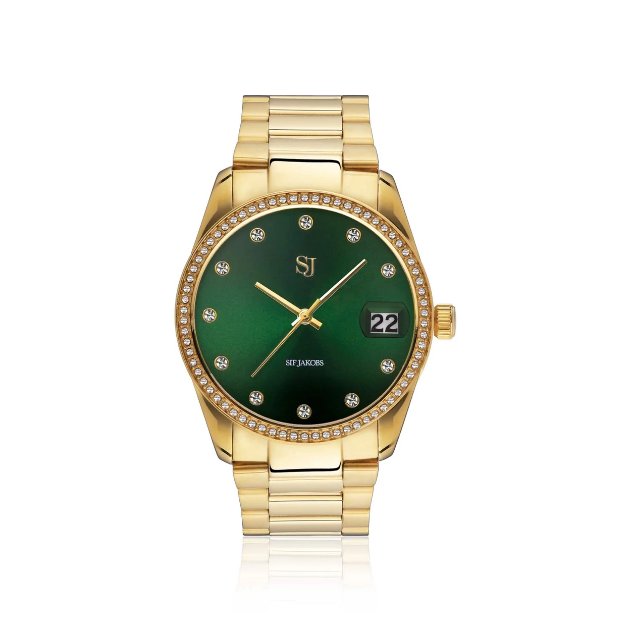 Het Sif Jakobs horloge heeft een roestvrijstalen kast met een diameter van 36mm en is voorzien van een metalen band. In de kast bevindt zich een kwaliteitsuurwerk en is afgewerkt met saffierglas.

Het horloge is 5ATM. Dit betekent dat het horloge geschikt is voor douchen. 