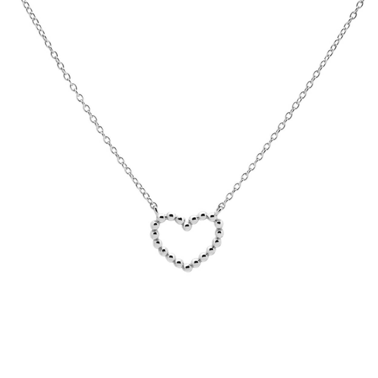 T300_S Karma collier hart | Zilver | Open Your Heart Silver