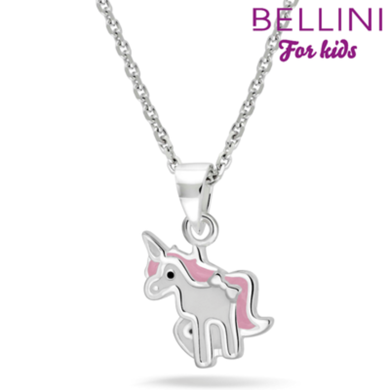 Zilver Bellini collier met hanger eenhoorn 