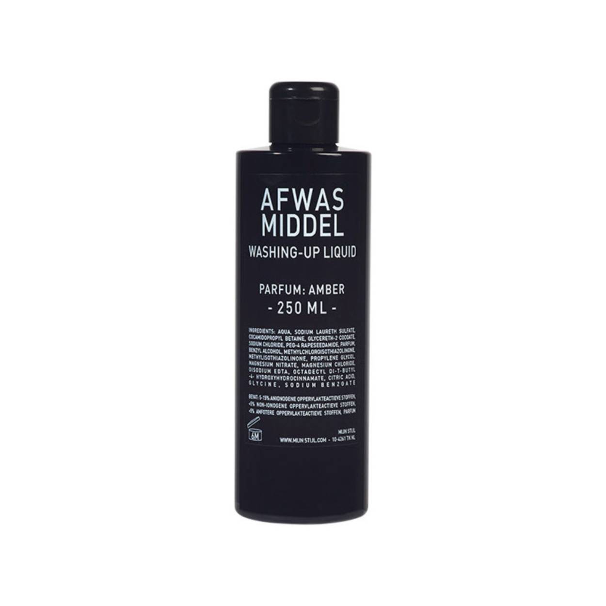 Afwasmiddel parfum amber. Meer dan 95% van de grondstoffen zijn van natuurlijke oorsprong, gemakkelijk biologisch afbreekbaar, groene formulering op basis van natuurlijke surfactants van olijfolie en kokosolie, verrijkt met Aloe Vera extract, geen parabenen.

Inhoud; 250 ml. Verpakt in een zwarte glanzende flacon.

In dezelfde geur ook een handzeep in zwarte glans (Amber).