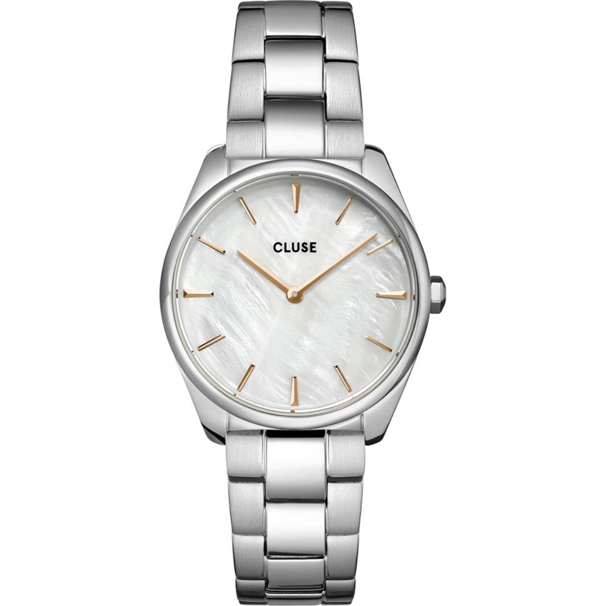 Cluse CLUCW11211 Féroce Petite Steel, White Pearl, Silver Colour