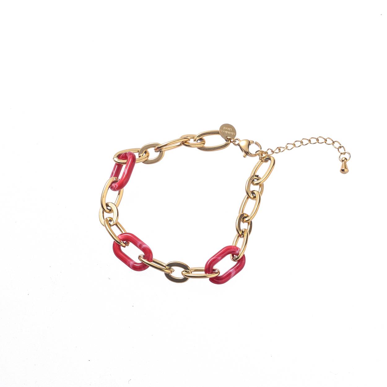 Link Bracelet - 14K + Pink
B4223-1
