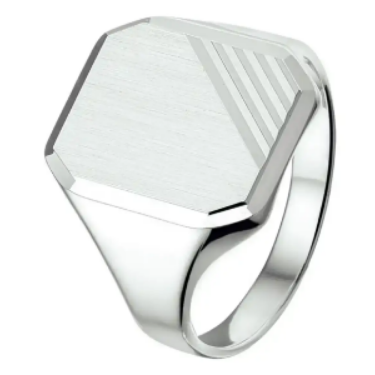 Beschrijving: Zilveren graveerring met een matte en gediamanteerde afwerking. 
Uniekenummer serie: 26366
Verpakt per: 1
Doelgroep: heren
Ringmaat: 19.00 mm (60)
Breedte: 13.5 mm
Hoogte: 17 mm