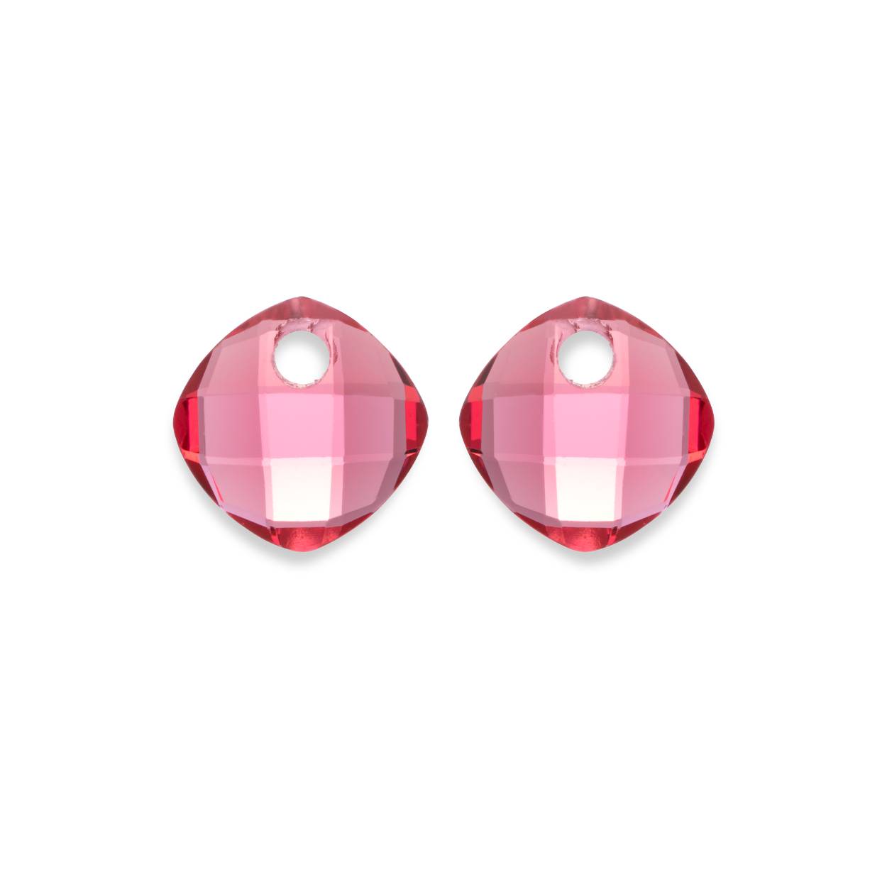 Sparkling Jewels oorstenen Cushion Cut Fuchsia Quartz