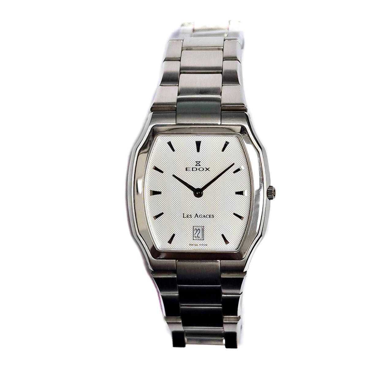 Hph Edox superplat rechth saffierglas en datum Les Agaces