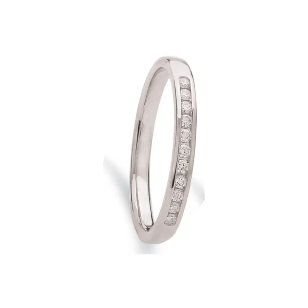 Witgouden ring railzetting 11x0.015ct