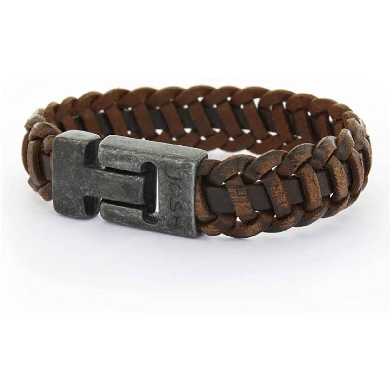 Josh armband leder vintage black/brown 24905-BRA-VB-BROWN/L-1