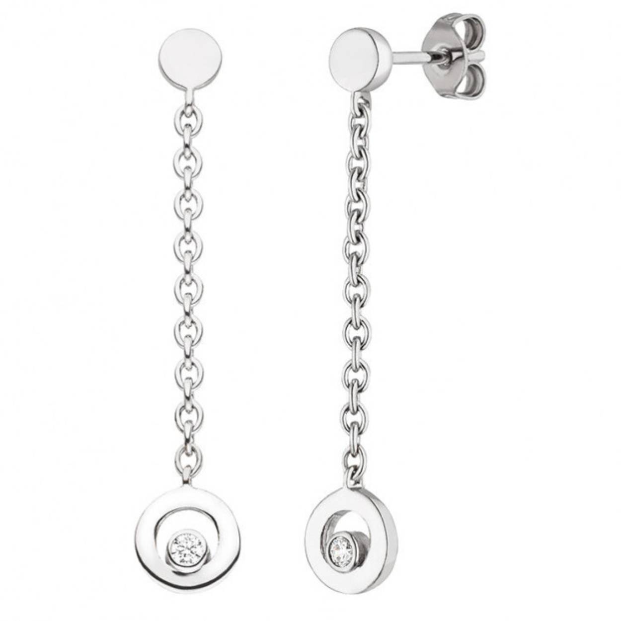 Deze prachtige zilveren oorsieraden van Viventy zijn bezet met zirkonia. 