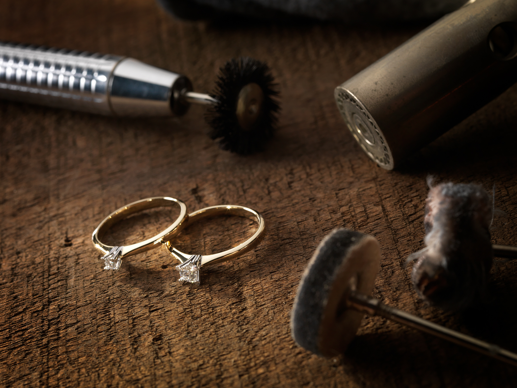 gouden ring, Eternal 0.12ct briljant mt55