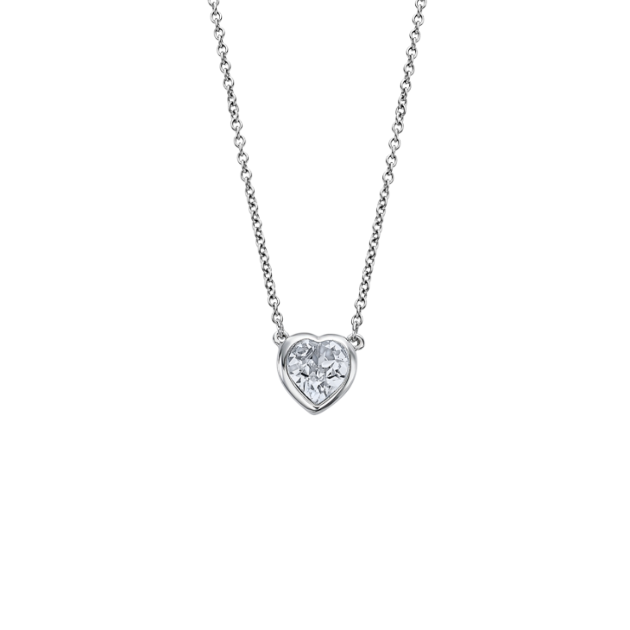 Zilveren collier met hartje Lotus silver