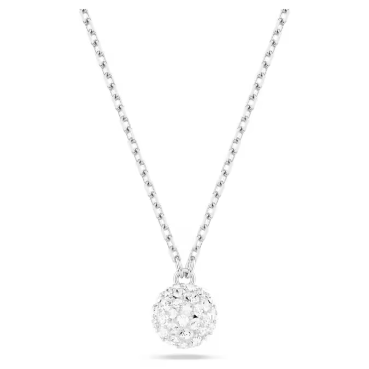 Deze hanger met rhodium toplaag glinstert als een verre planeet aan de nachtelijke hemel. Op de 3D-bol schittert een pavé van heldere kristallen. Het hangt aan een elegante ketting met een karabijnsluiting en is een oogverblindend sieraad om los te dragen of in combinatie met andere fantasierijke Dextera-stukken.