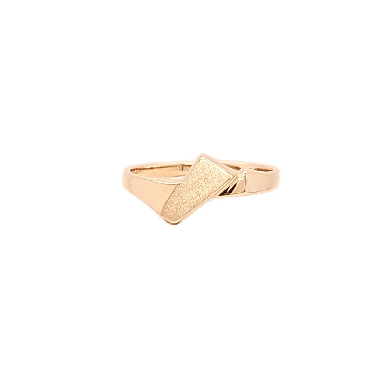 geelgouden ring mat/glanzend