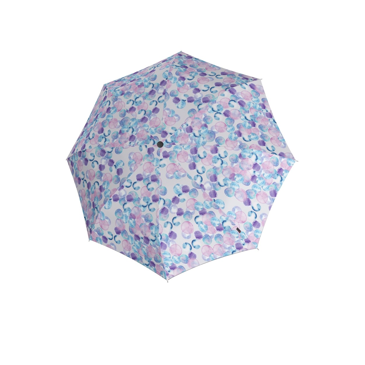 Gemak dient de mens met deze paraplu. Met een druk op de knop de paraplu inklappen of opendoen betekend dat u altijd een hand vrij kunt hebben.

eigenschappen:
Glasfiber baleinen
8 kant stok.
polypongee doek

Lengte opgevouwen 29cm
doorsnede paraplu 100cm

Onderhoud:
Open drogen en niet bij een warmte bron.