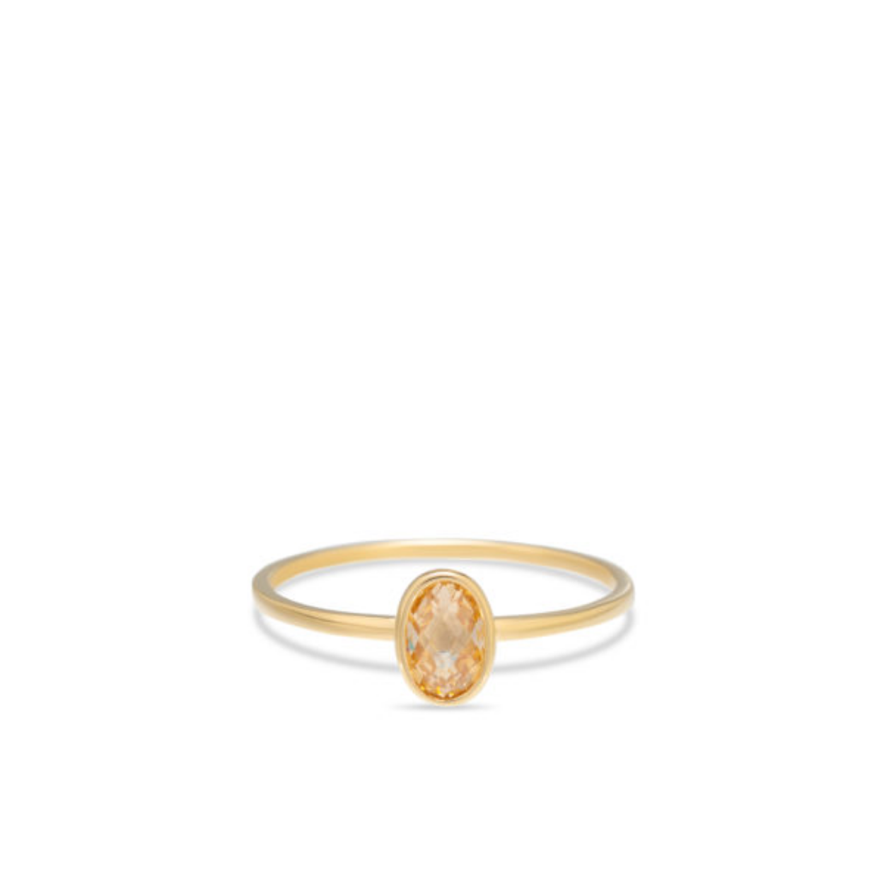 Swing Jewels 14k ring geelgoud met kleur steen.