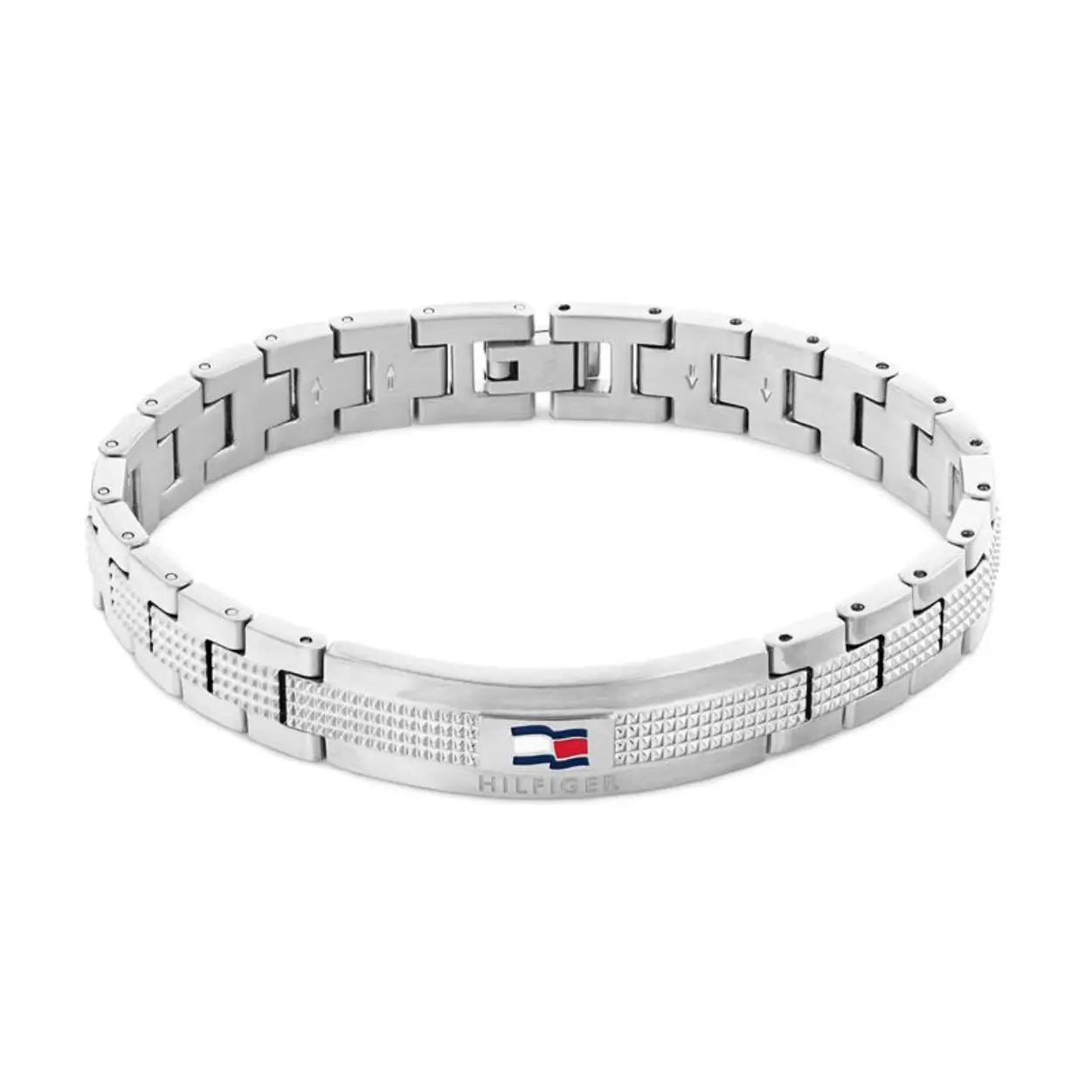 Tommy Hilfiger Jewels TJ2790419 Armband Heren Zilverkleurig Staal 19cm
Deze unieke armband van Tommy Hilfiger van de jewelry serie met nr: TJ2790419 is een stoer chique model. De zilverkleurige gematteerde heren armband heeft bewerkte schakels die op maat gemaakt kan worden door er schakels tussenuit te halen. Bovenop de armband zit een grote plaat met daarop het Tommy logo. De lengte van deze armband is 19cm.

Het merk:
Tommy Hilfiger is wereldwijd één van de grootste designer lifestyle merken en is internationaal bekend om haar classic American cool stijl. De sieraden zijn voor dames en heren met een eigen stijl, die niet bang zijn om dit aan de wereld te laten zien.

Specificaties:
- Artikelnr: TJ2790419
- Zilverkleurige armband
- Materiaal: Staal
- Totale lengte 19cm
- Heren sieraad