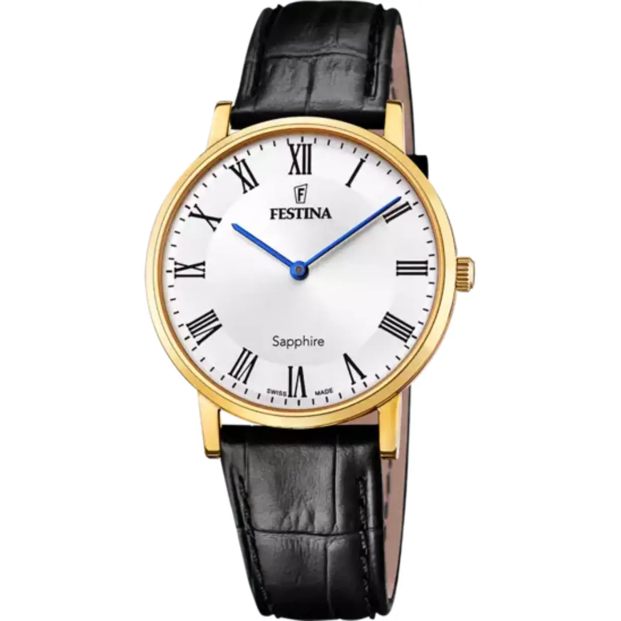 Festina heren horloge F20016/4 met een 316l roestvrij staal kast en een saffier glas met een leer band.
Het kloppend hart van Swiss Made

Swiss Made vertegenwoordigt het vakmanschap. De nieuwe Swiss Made collectie biedt een exclusieve reeks tijd waarnemers voor…. Het samenvoegen van de Zwitserse vakkennis en de ongeëvenaardde Festina stijl….aan de juiste prijs.
