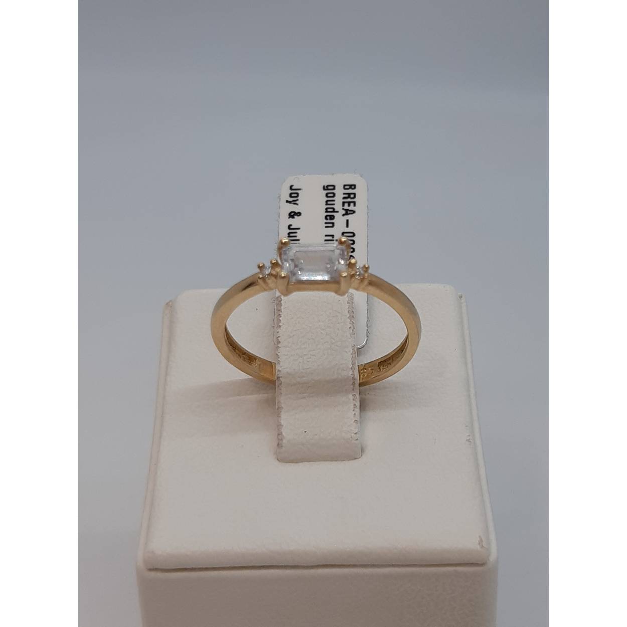 gouden ring14kmet stenen