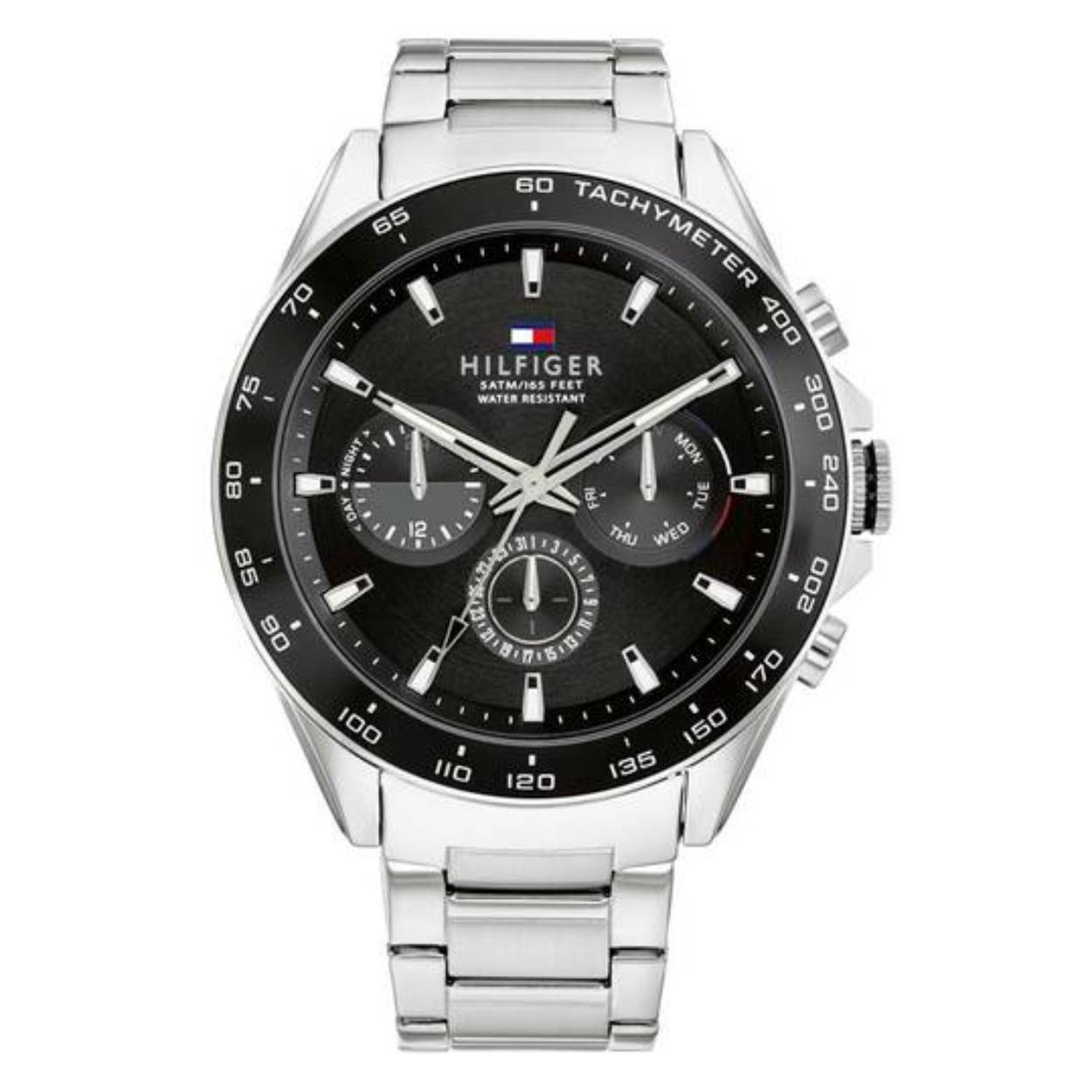Dit is een herenhorloge van het merk Tommy Hilfiger uit de serie Owen. Met een horlogekast gemaakt van staal en een zilverkleurige band van staal.