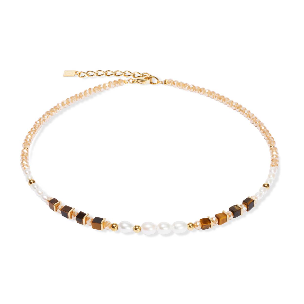 Coeur de Lion collier Brown-beige 1135/10-1110
met zoetwaterparels