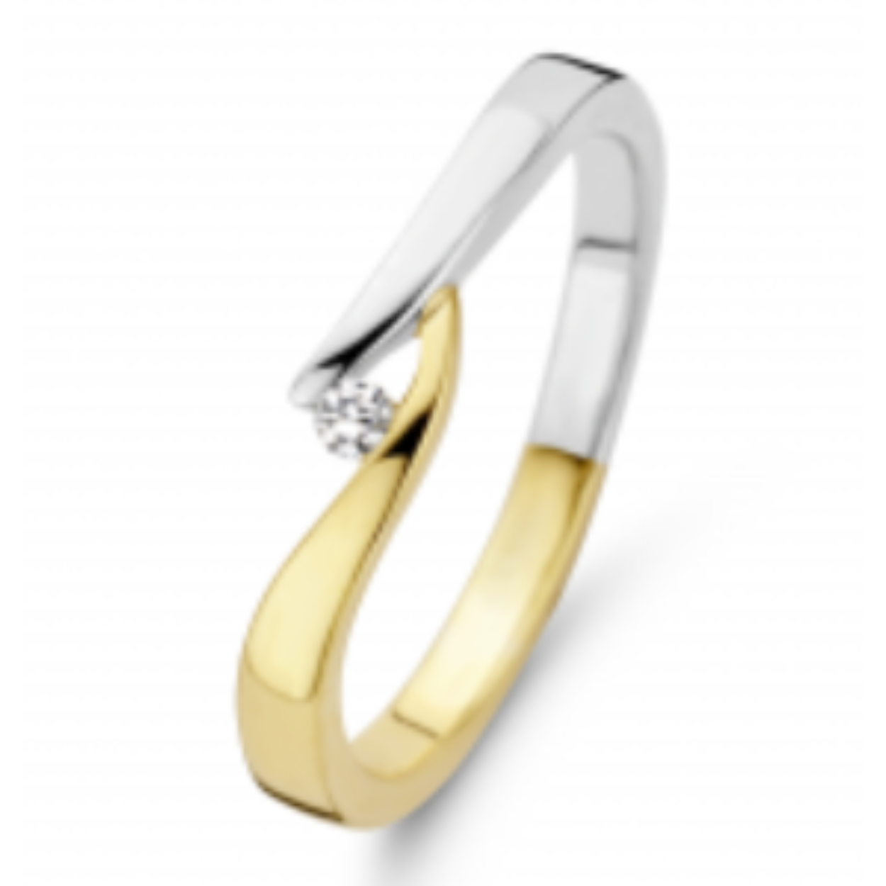 14k Mori Fashion Diamonds bicolor ring 0.04ct
