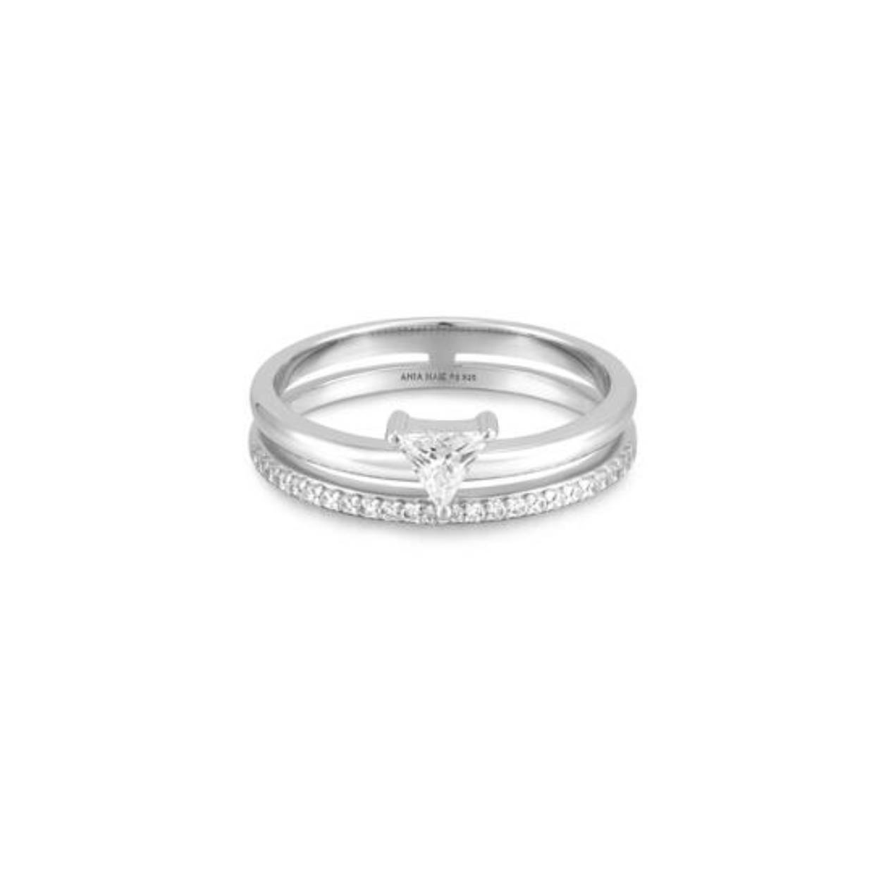 Ania Haie zilveren ring met zirkonia's AHR059-04H 