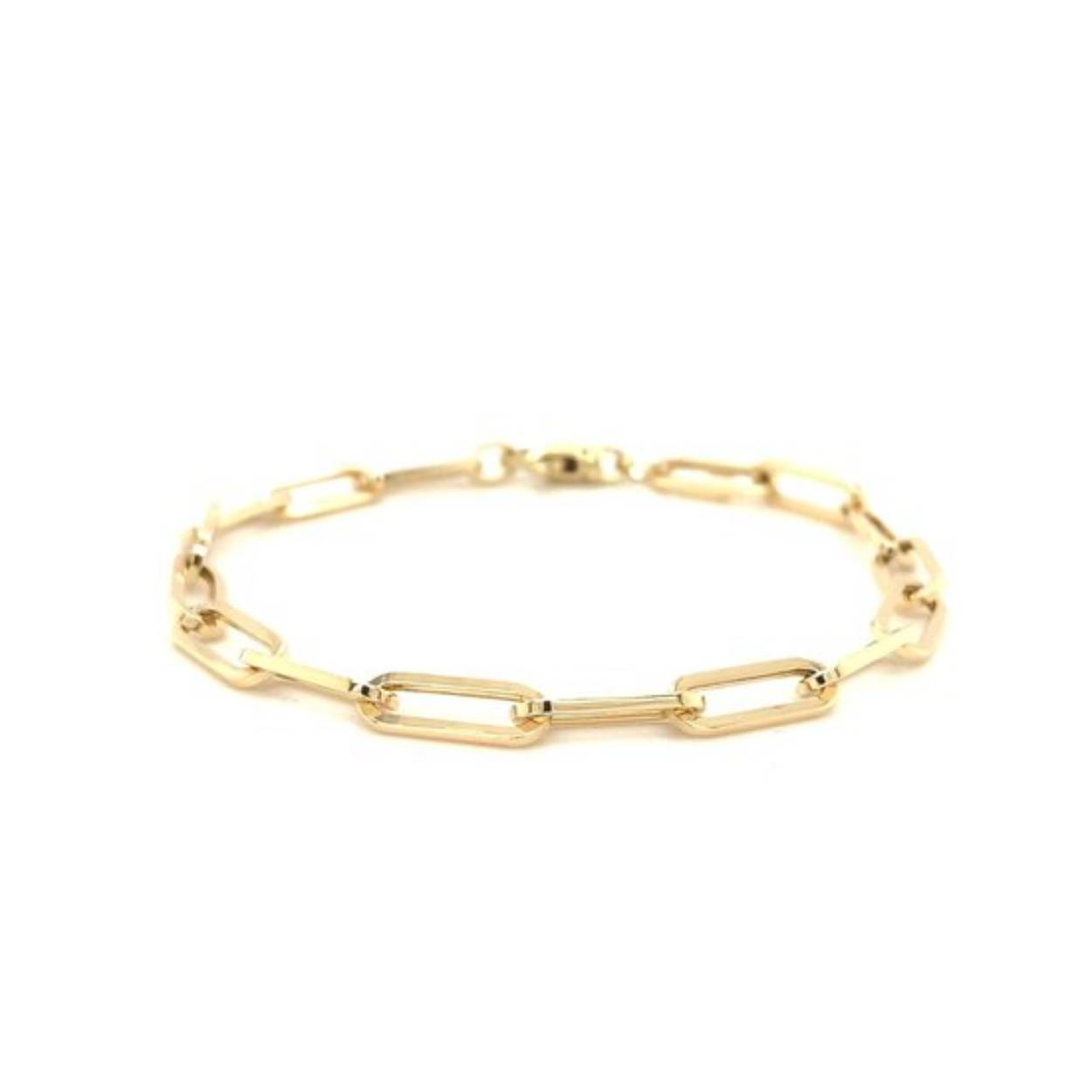 19cm gouden armband paperclip schakel 4.5mm breed