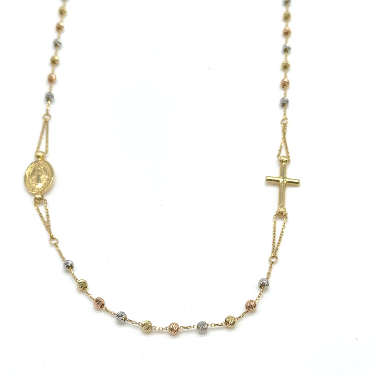 14k gouden rosario ketting. 45cm/ ca 5 gram 