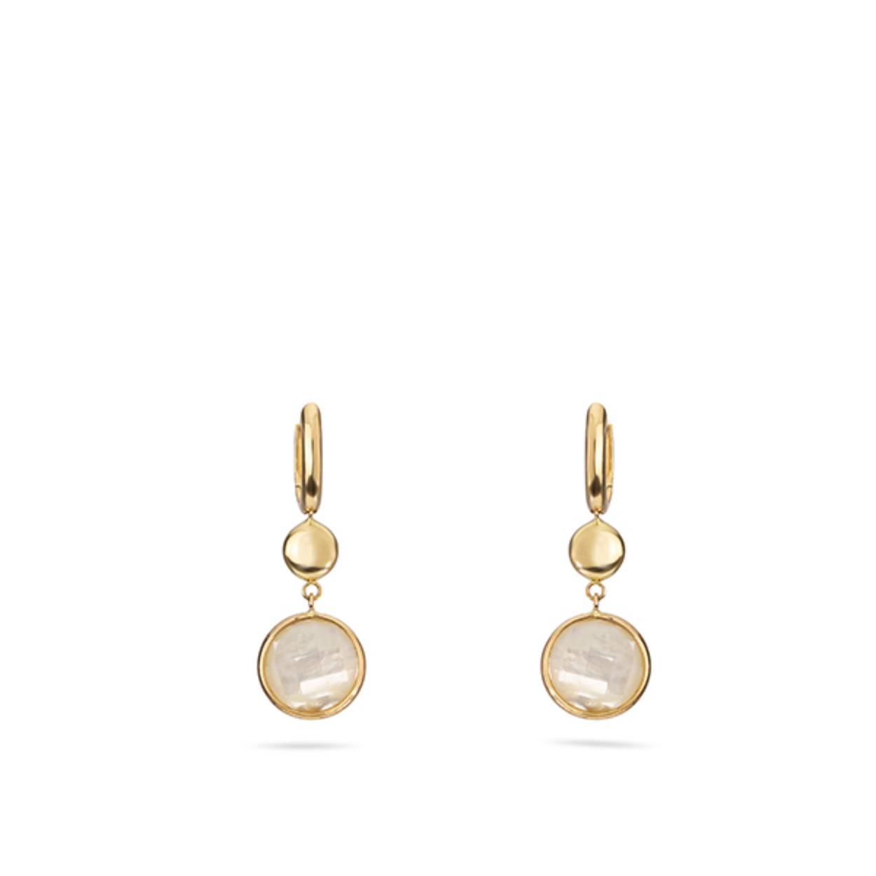 14kt Gouden oorhanger met Mother of Pearl