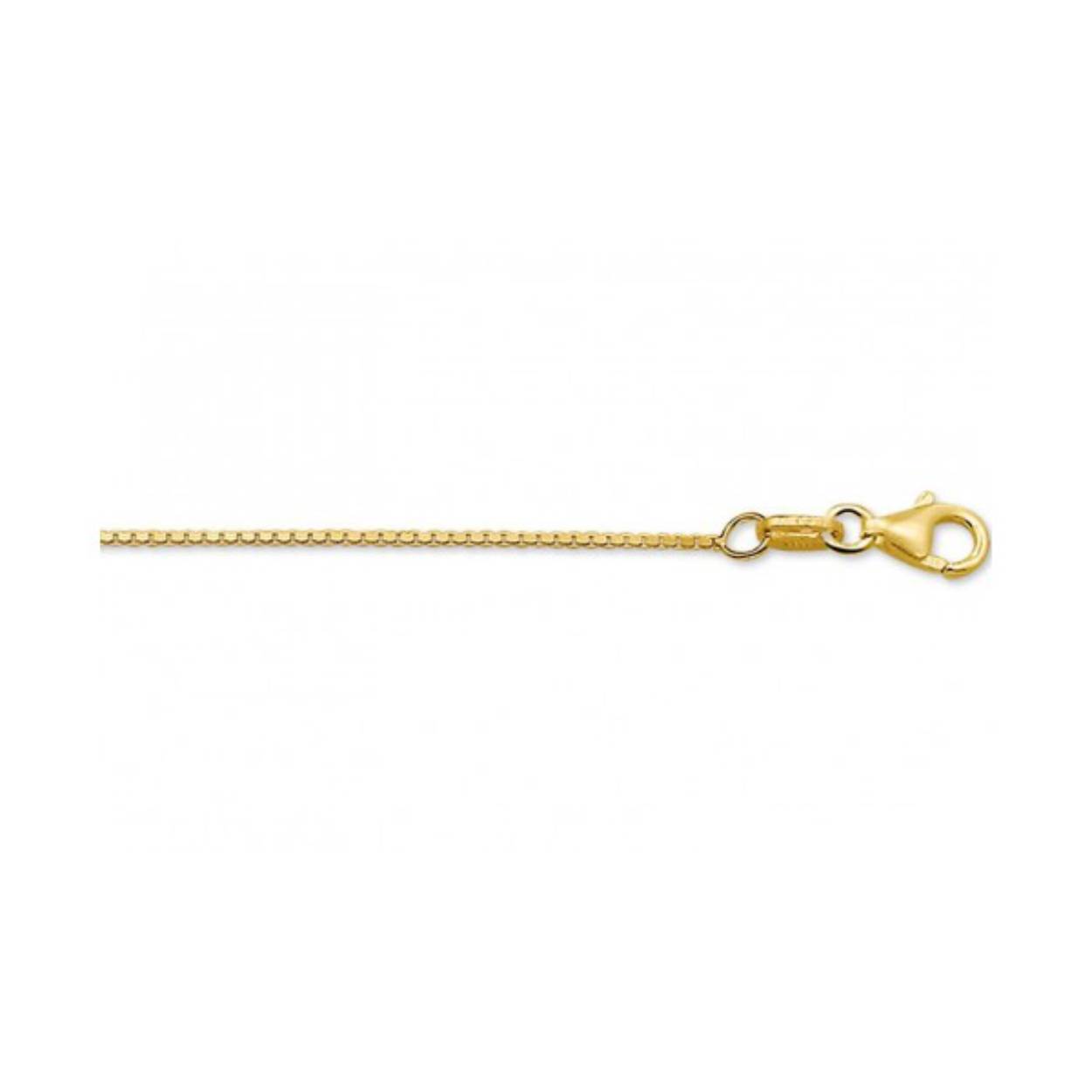 Zilver verguld collier, afgeronde venetiaanse schakel 