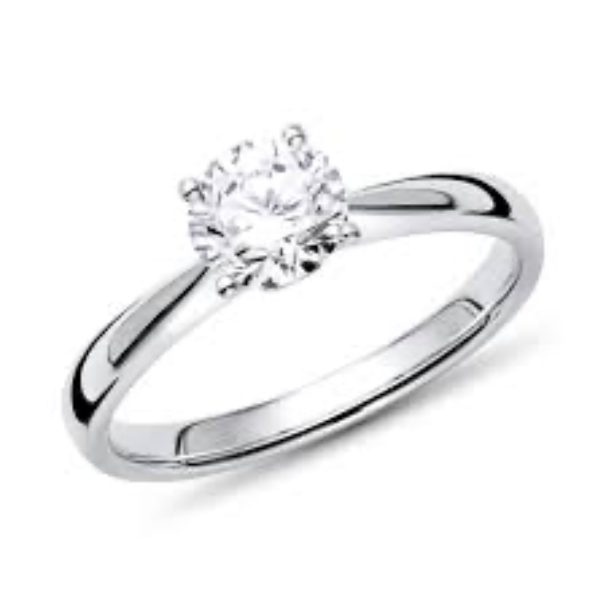 platina ring met 1,5 crt lab grown diamant 