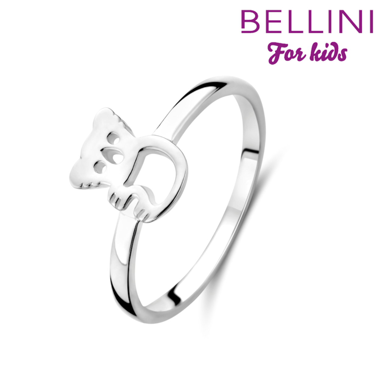 Bellini zilveren ring in  de vorm van een koala. De ring is in meerdere maten te leveren. Draag de ring met de bijpassende oorstekers en hanger. Alle Bellini kindersieraden worden geleverd in het bijbehorende roze buideltje en zijn een perfect cadeau voor een verjaardag, zwemdiploma, communie of andere feestelijke gelegenheid. Bellini for kids is een sieradenlijn welke speciaal voor de jonge meisjes is ontworpen. De gehele Bellini collectie is gemaakt van het eerste gehalte zilver (925) en voorzien van zirkonia's of vrolijk gekleurd emaille.
