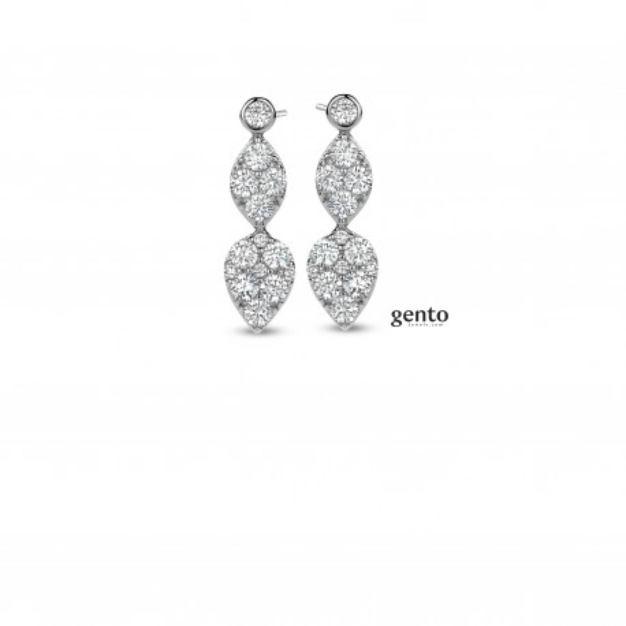 oorbellen zilver zirc gento
