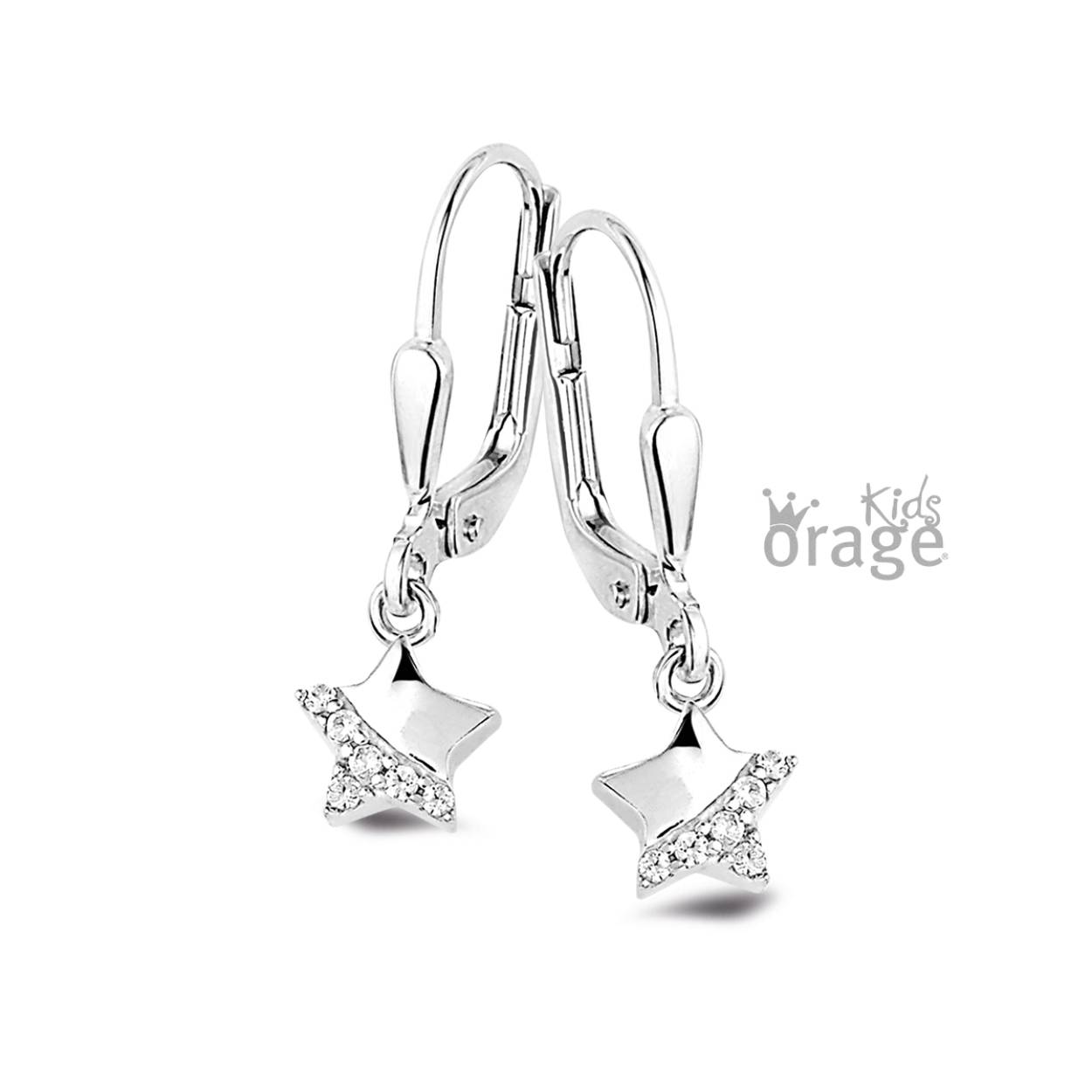 Zilveren oorhangers 'ster' met zirkonium van het merk Orage kids
Bijhorende ketting met hanger ook verkrijgbaar
Oorbellen ook verkrijgbaar in andere uitvoeringen. 