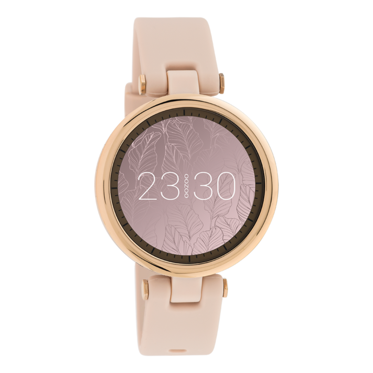 Rosé Gouden smartwatch met roze rubber band
Get smart with us! Deze dames smartwatch van OOZOO's digitale collectie heeft een ronde horlogekast. Dit horloge is een van de meest elegante designs uit onze OOZOO Smartwatches collectie met een 38 mm rosé gouden kunststof horlogekast. Dit essentiële accessoire heeft een mooie roze rubber band met rosé gouden gesp. Je kunt kiezen uit de veel verschillende stijlen van kleurrijke digitale OOZOO wijzerplaten of maak jouw eigen unieke creatie voor deze smartwatch met full touch screen. Het mineraalglas ligt in een 11 mm dikke metalen horlogekast en heeft een kunststof backplate en is nikkel-safe. Bij dit product wordt een oplader meegeleverd. Deze smartwatch is IP67 gecertificeerd en wordt gedekt door een garantie van 2 jaar
