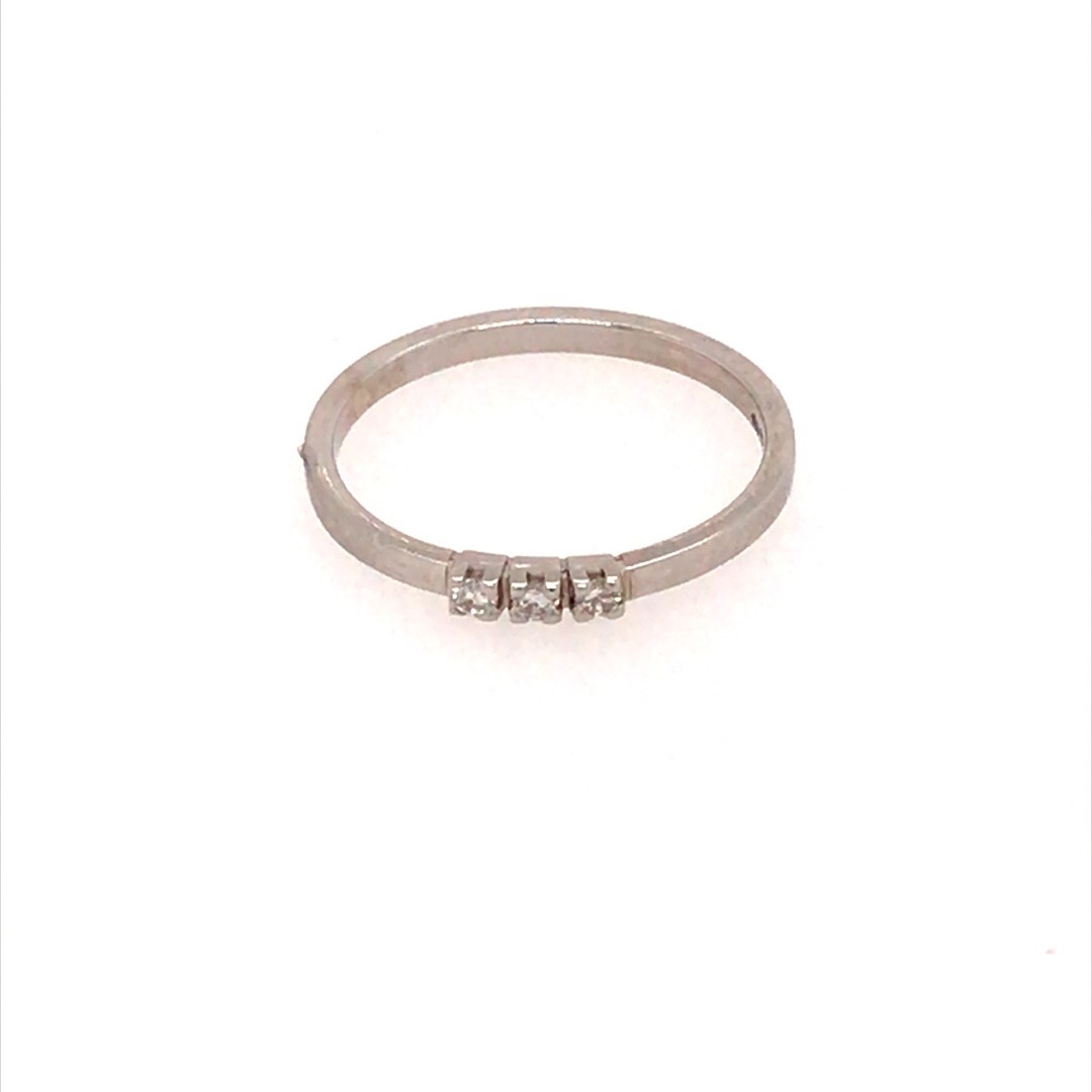 Alexander Juwelier 14krt witgouden alliance ring met diamant