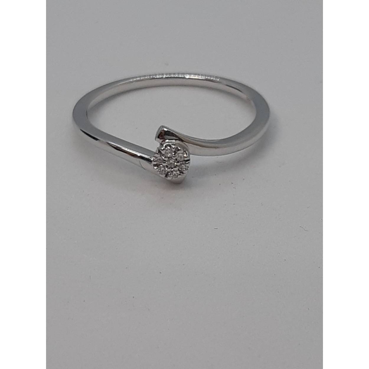 witgouden ring met diamant 14k
met  briljant