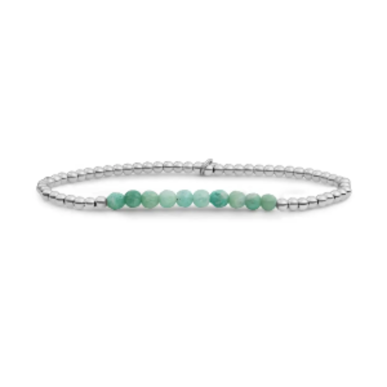 SPARKLING JEWELS ARMBAND ZILVER GREEN AMAZONITE