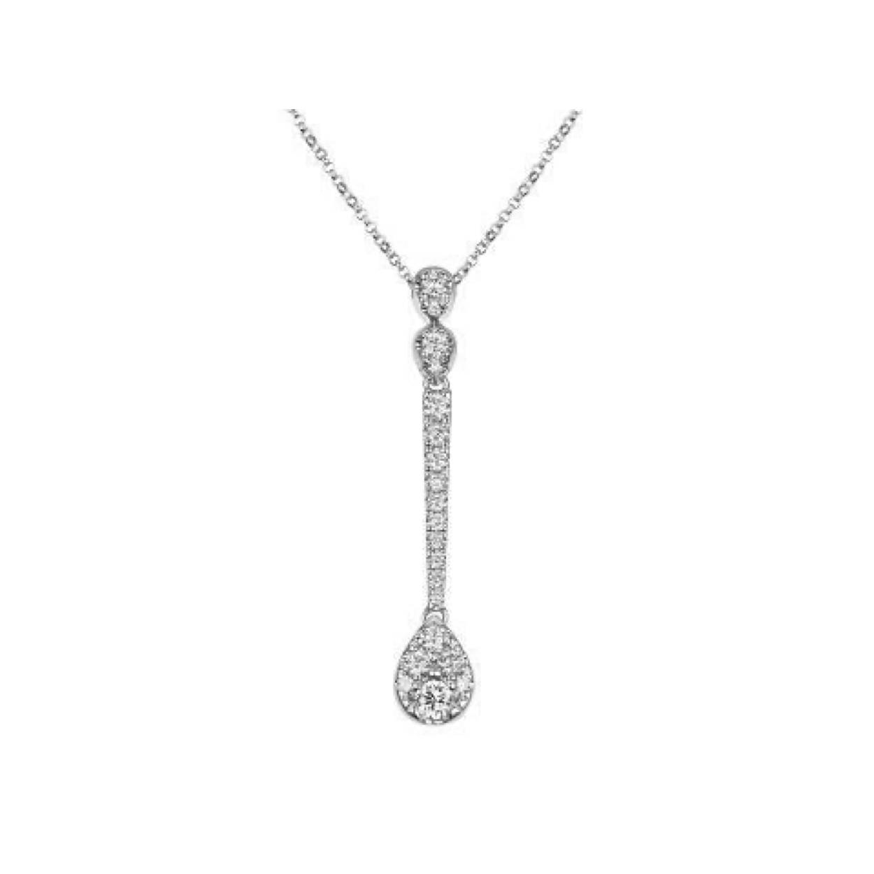 Ketting wit goud 18kt met diamanten