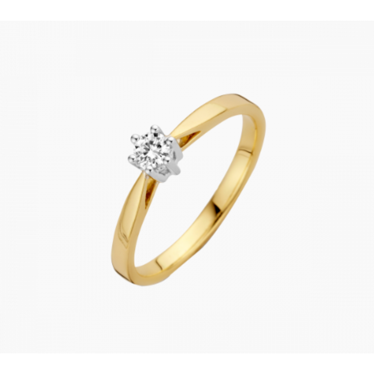 Gouden Briljantring man made briljant Classico 0.30ct