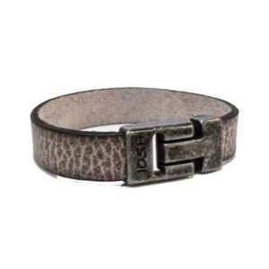 Josh glad lederen armband met magneet sluiting, in diverse lengtes leverbaar.