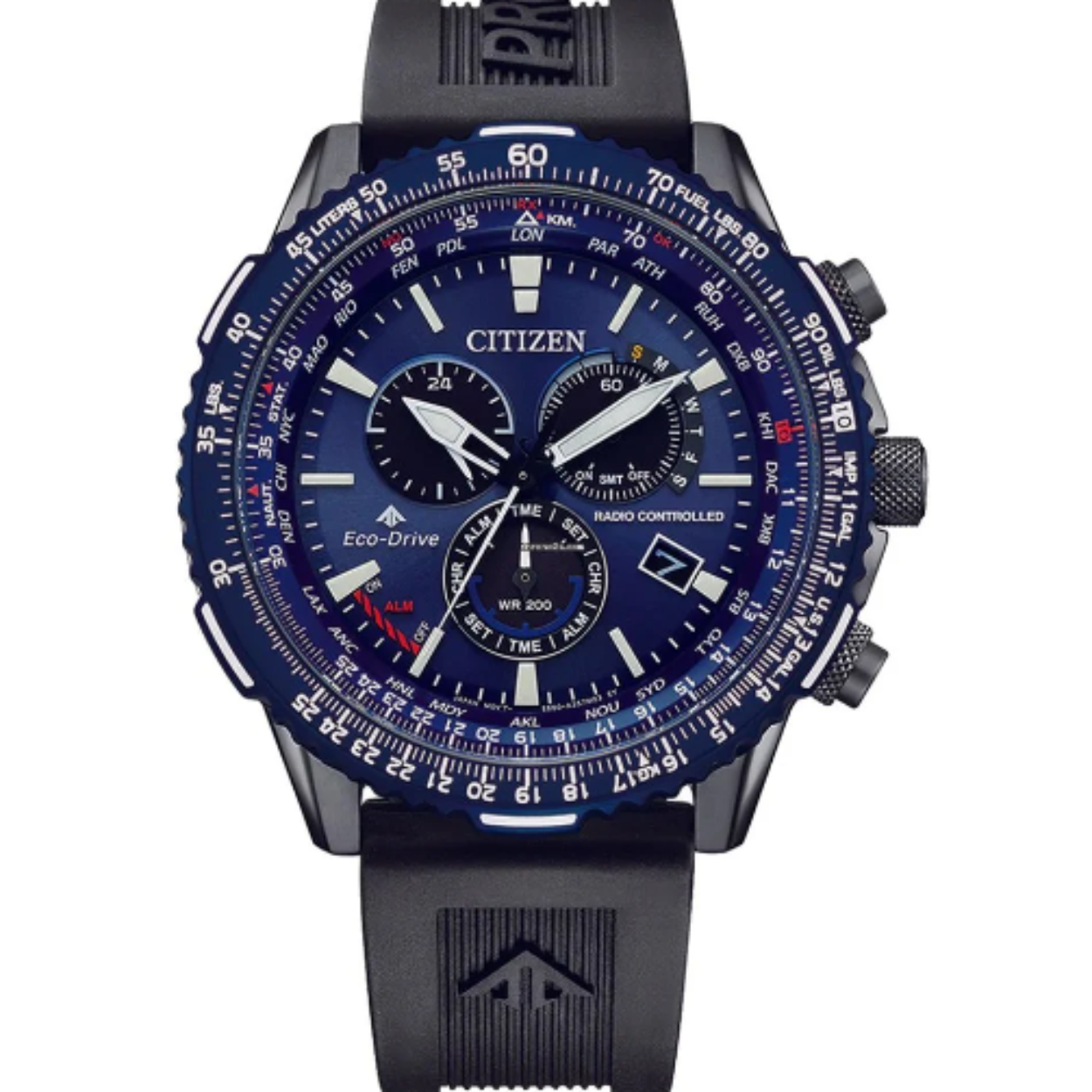 Citizen Pro Master Eco-drive, rubberen band herenhorloge 
Cb5006-02l