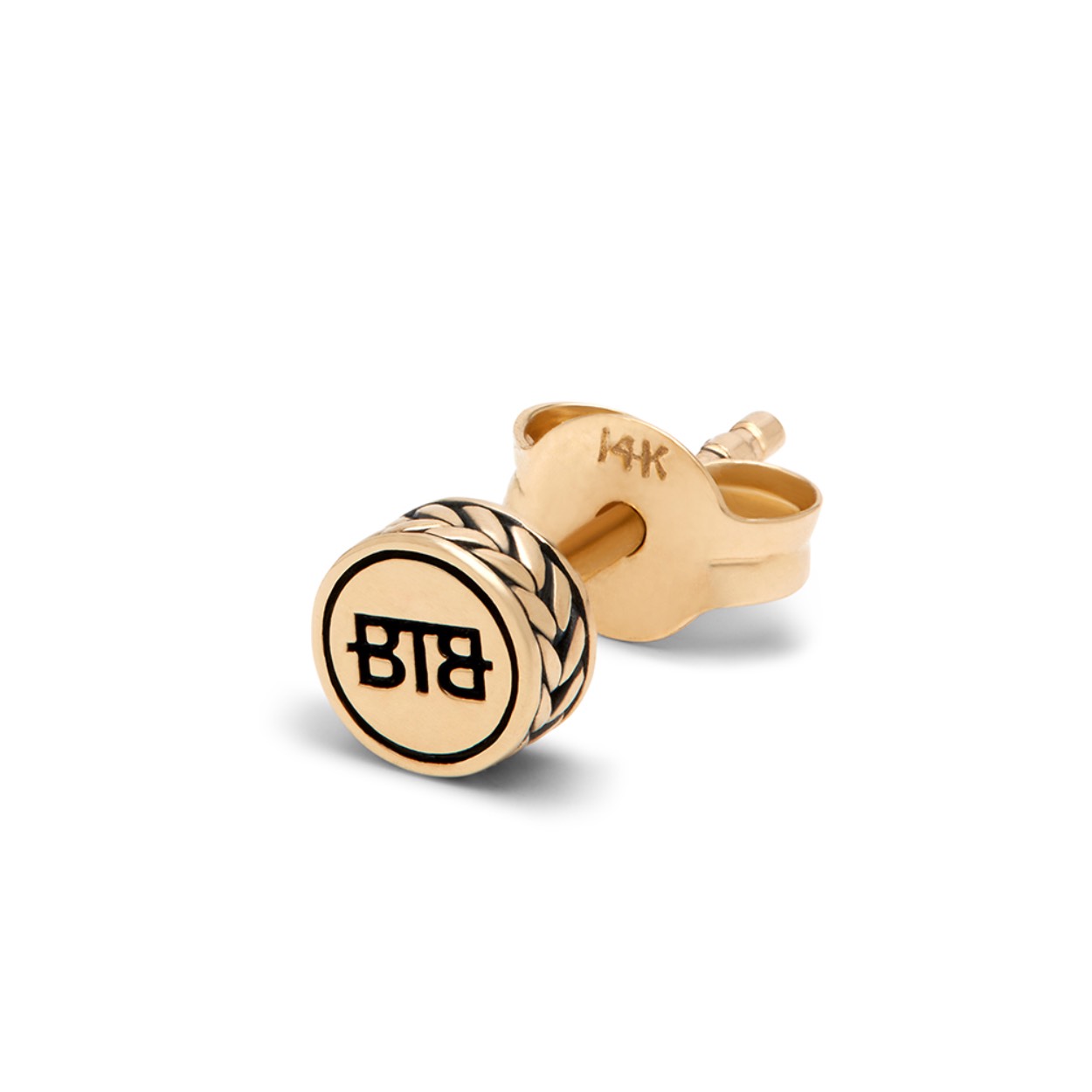 14k gold earstud one piece