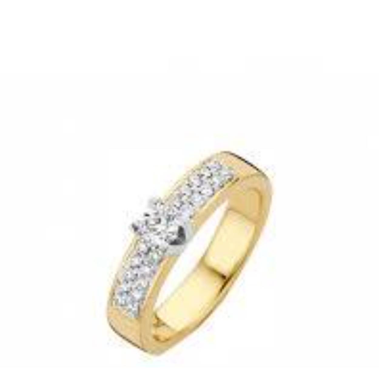 Prachtige luxe ring van model CUORE draagt erg comfortabel. De ring heeft een hoofdsteen die gevat is in een stevige vier-poot zetting. De dubbele rij briljanten in de band geven dit model nog meer schittering. Model CUORE is goed te combineren met aanschuifringen (siders), of om alleen te dragen