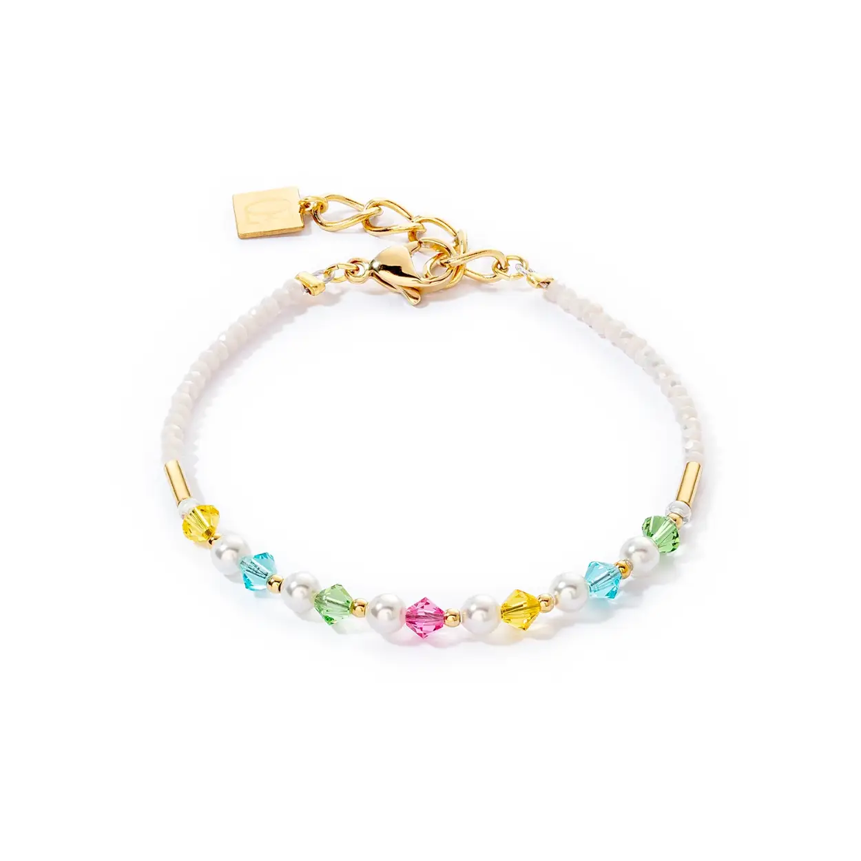 Coeur de Lion armband,  multicolor/wit goud