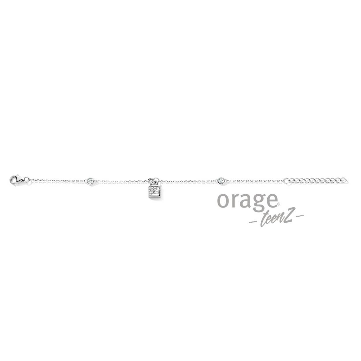 Orage Teenz armband zilver slotje 