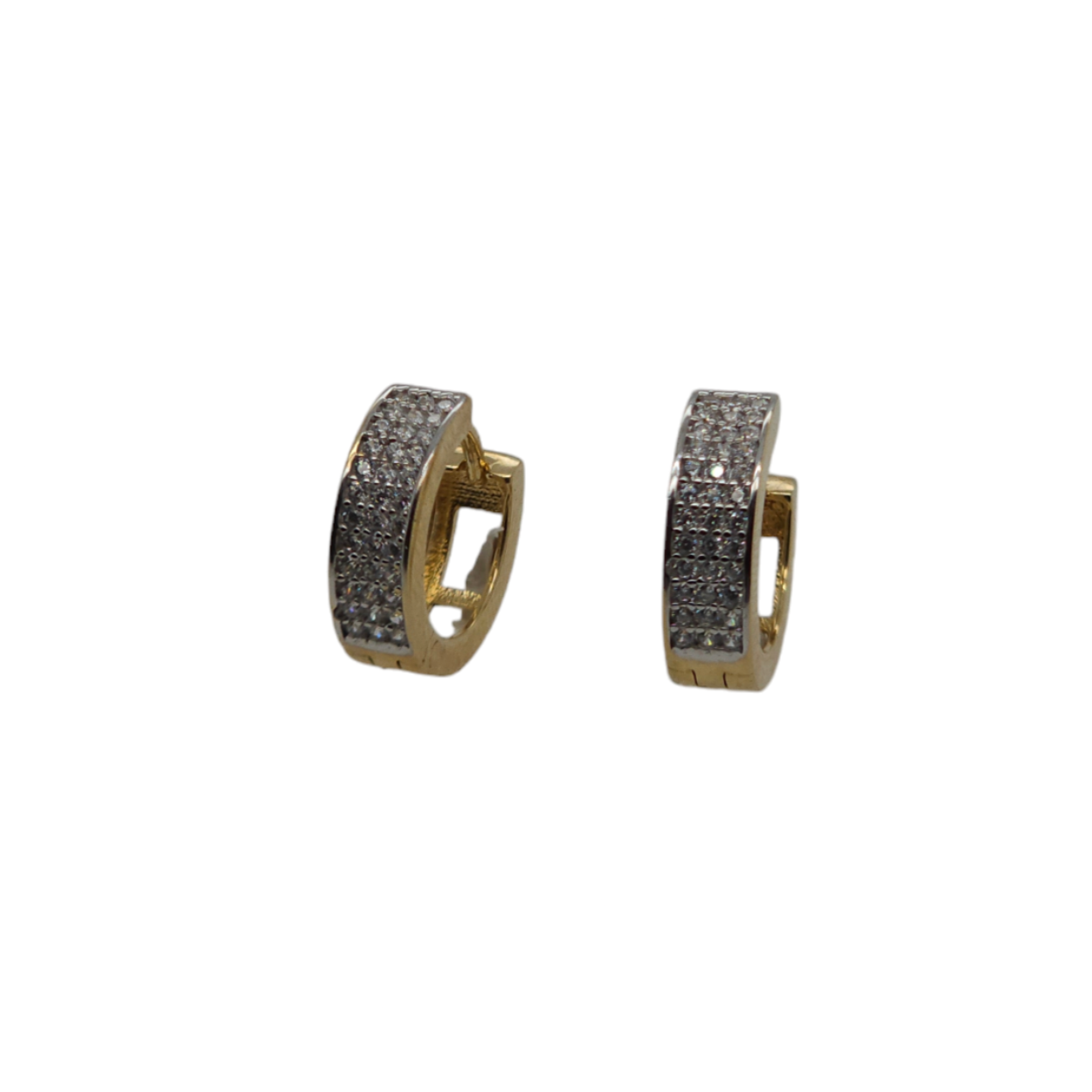 geelgouden creolen met zirconia's