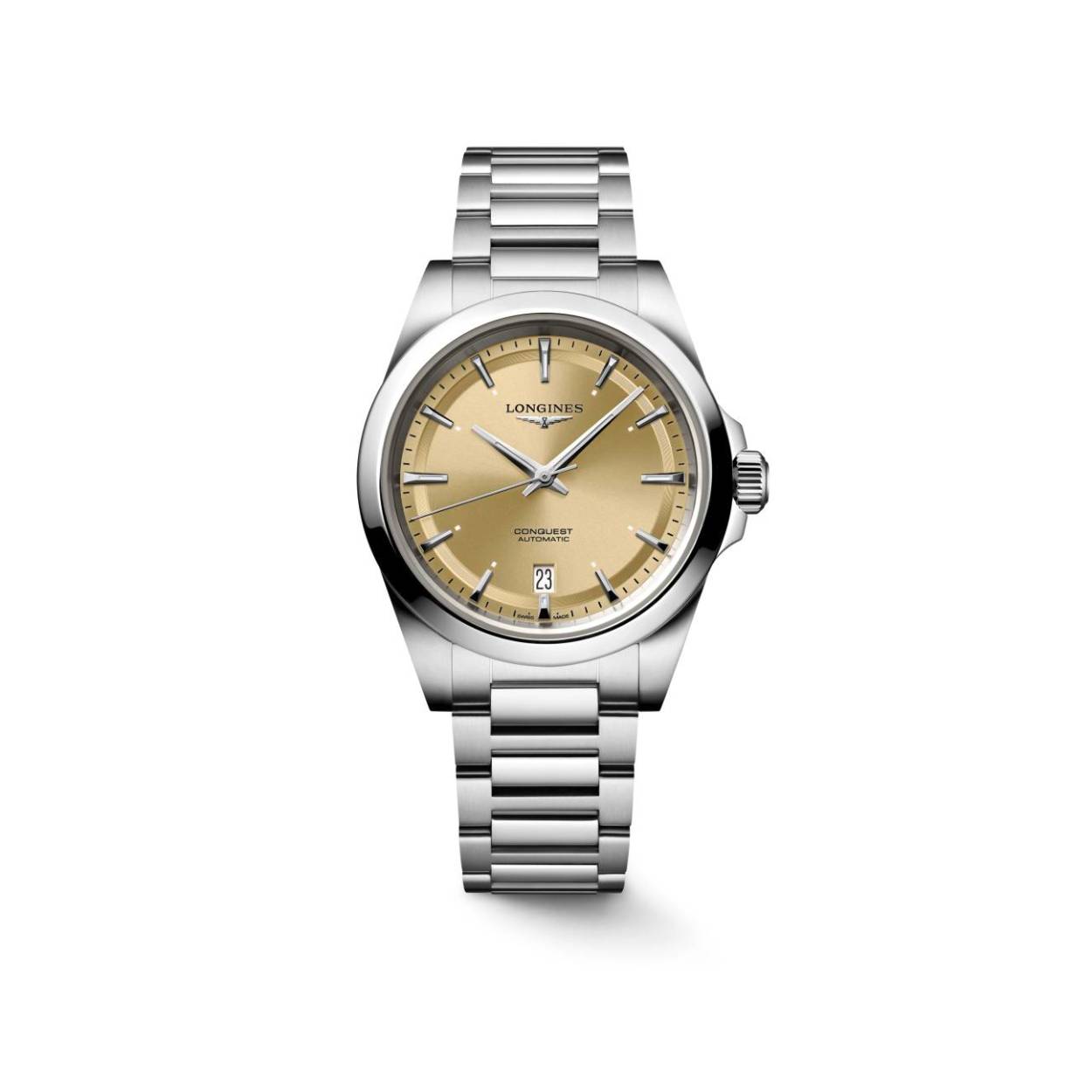 Dit Longines horloge behoort tot de Conquest collectie.
Referentienummer: L.3.720.4.62.6

Het horloge is voorzien van een automatisch uurwerk met een gangreserve van 72 uur. De kast en band zijn gemaakt van roestvrij staal. Het horloge heeft een diameter van 38 mm en is getest op een waterdichtheid van 10 ATM / 100 meter. Het horloge heeft een krasbestendig saffierglas met meerdere lagen anti-reflecterende coating aan beide zijden en een geschroefd en transparant achterdeksel met saffierglas.

Horloges van Longines met automatische uurwerken genieten van een verlengde fabricagegarantie van 5 jaar. Deze langere garantieperiode onderstreept de uitzonderlijke kwaliteit en het vakmanschap van de automatische uurwerken van Longines.