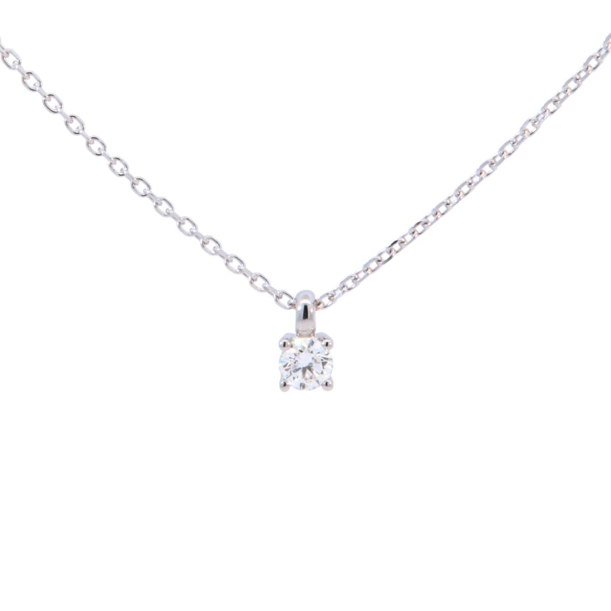 Witgouden ketting 18Kt met diamant